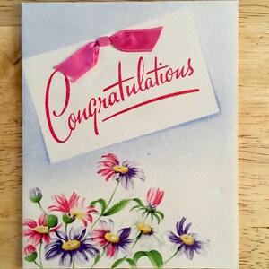 Vintage Congratulations Flower Card