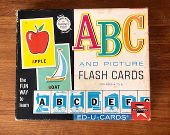 Vintage ABC Picture Flash Cards