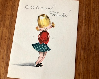 Vintage Oooh… Thanks Thank You  Card