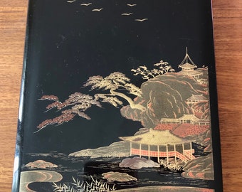 Vintage Hard Case Asian Art Address Book from a Maine Estate Sale