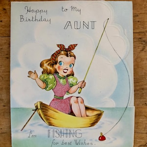 Vintage Happy Birthday to my Aunt Card