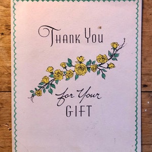 Vintage Thank You for Your Gift Card