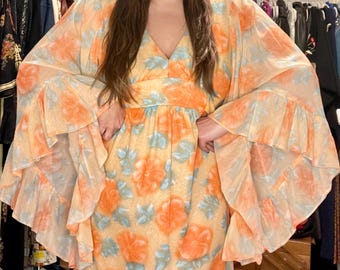 Vintage angel sleeve maxi