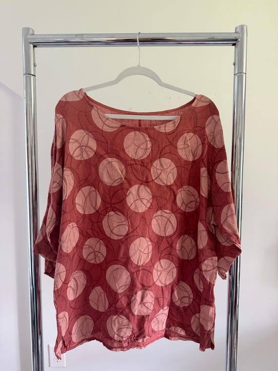 1980s 100% linen, made in Italy top - Gem