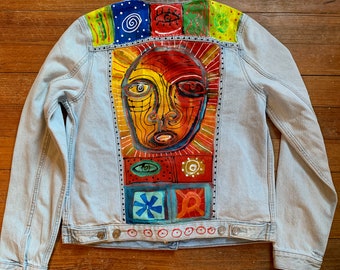 Original Hand Painted Denim Jacket