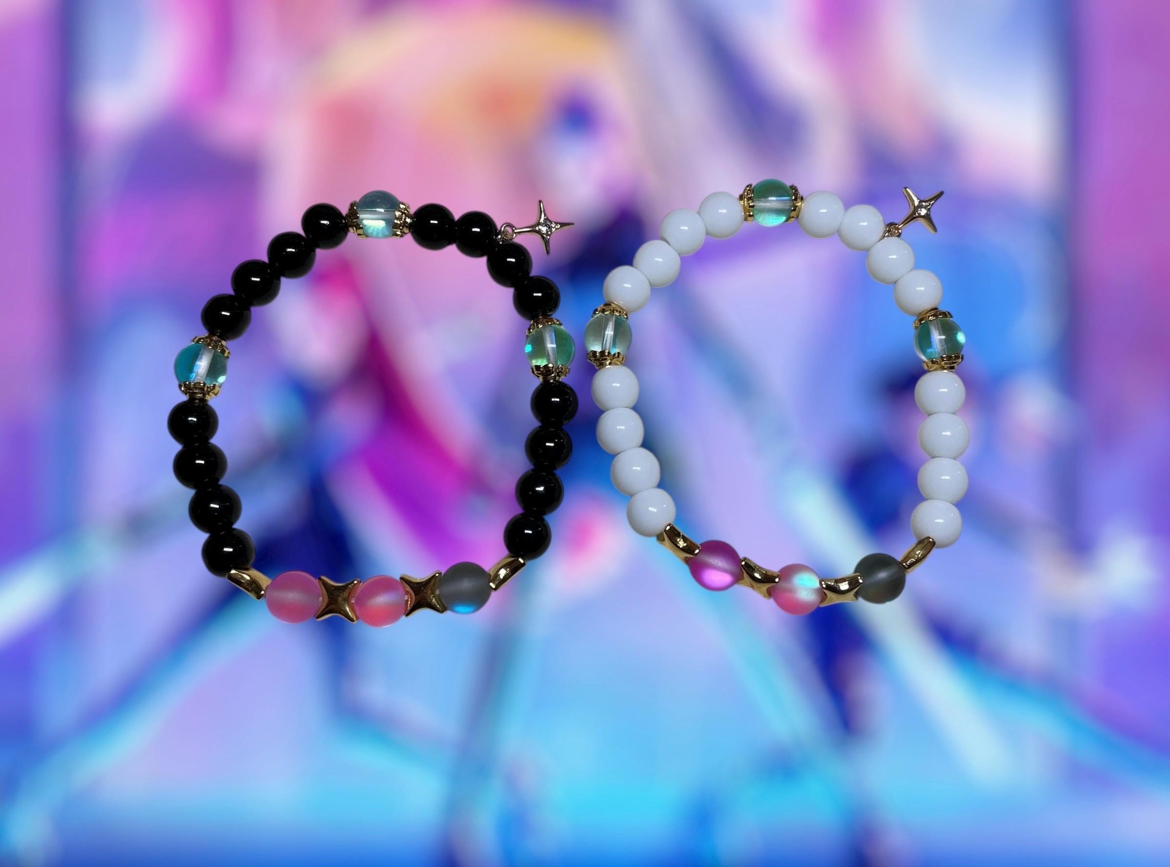 Demon K-Pop Stretch Bracelets - Glass Beaded Girl Band Hunter Bracelets
