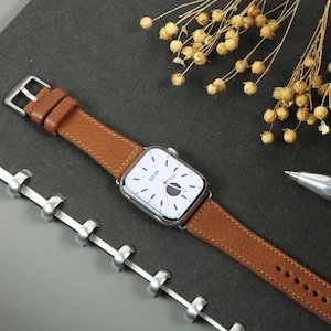 Apple Watch ULTRA-band voor 49 mm, hoogwaardig plantaardig gelooid leer - Gemaakt in Duitsland