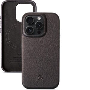 iPhone 16 Pro Leather Case | Handmade iPhone Cover | Metal Camera Ring & Button | Premium slim phone case with camera button image 7