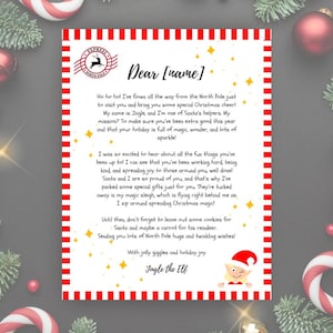 Elf Arrival Letter, 1st Time Elf Arrival Letter, Letter from the North Pole, Editable PDF on Canva
