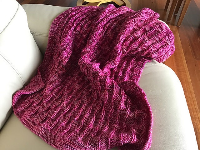 Simple Baby Blanket Knitting Pattern PDF Digital Download - Etsy