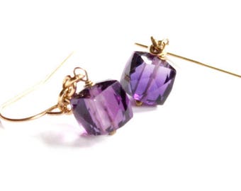 Amethyst Earrings | Purple Gemstone | Amethyst Jewelry | Healing Gemstone | Gift for Mom | February Gemstone