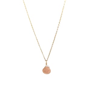 Peach Moonstone Necklace | Handmade Jewelry