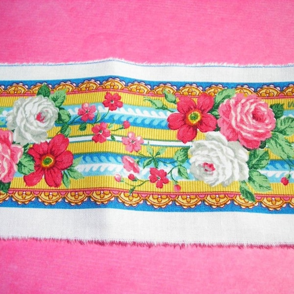 Fabric Trim Border Vera Bradley Floral Elizabeth Pattern Medium 1 yard