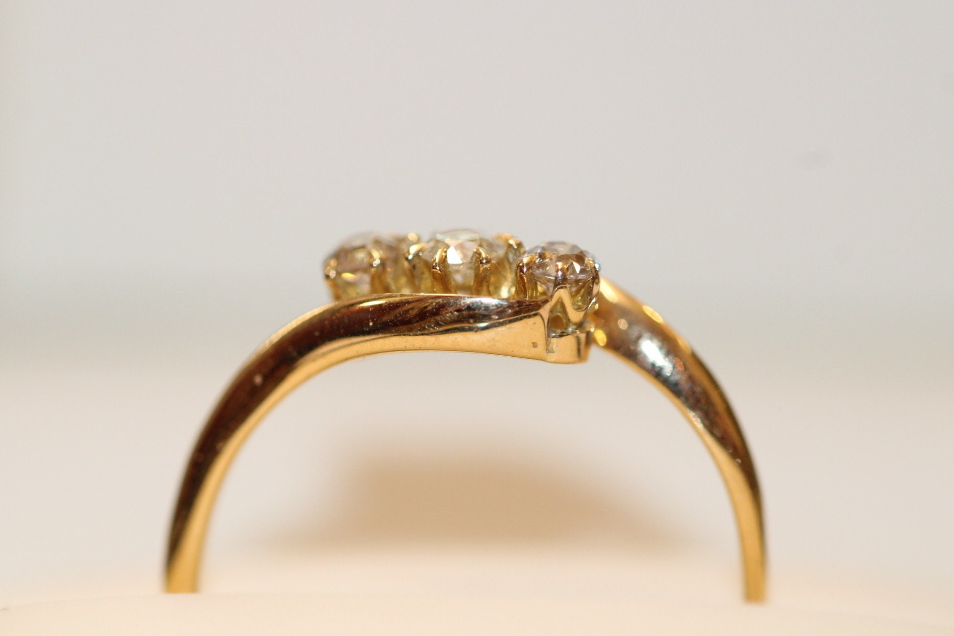 9ct Yellow Gold 0.50ct Diamond Three Stone Ring main image 1