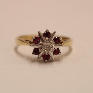 18ct Yellow Gold Ruby and Diamond Fancy Ring