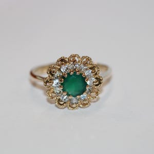 9ct Yellow Gold Cubic Zirconia Fancy Ring