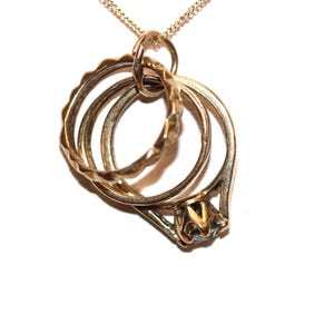 9 karat gult guld ringset berlocker/hängen - endast hänge