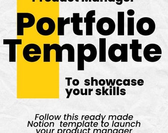 Product Manager Portfolio Website (Notion Template)