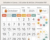 Perpetual Calendar Circle Time, Wall Calendar, Kids Calendar, Classroom Calendar, Busy Binder, Printable Calendar, Editable Kids Calendar
