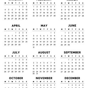 May include: A 2027 annual calendar printed in black ink on a white background. The layout features twelve months organised in a grid, starting with January and ending with December. Each month displays the days of the week and numerical dates.