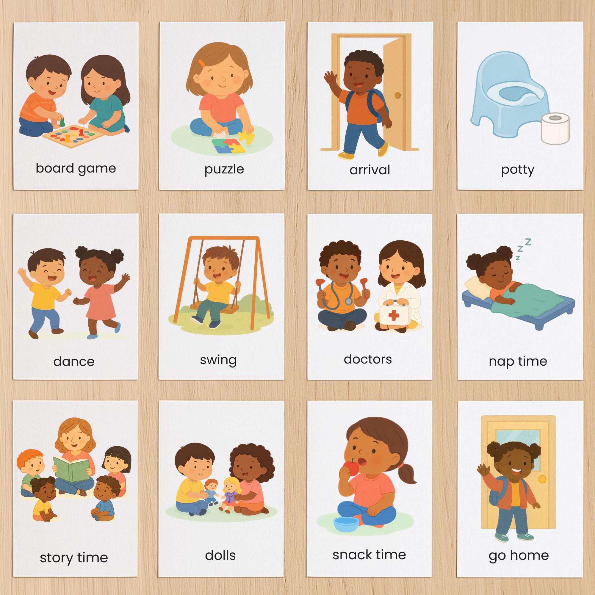 Classroom Routine Cards - Daycare, Daily Routine, Preschool ...