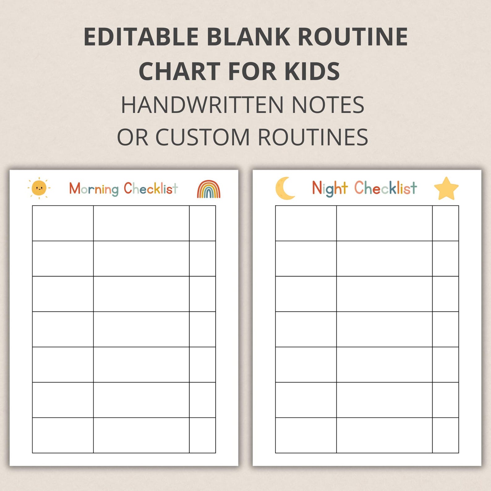 Morning Routine Checklist, Bedtime Routine Kids, Printable ...
