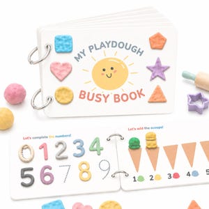 Play dough mat, Busy book, faces for emotion, playdough activity, kids and toddler printables, instant download, Play Dough Template