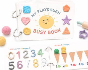 Play dough mat, Busy book, faces for emotion, playdough activity, kids and toddler printables, instant download, Play Dough Template