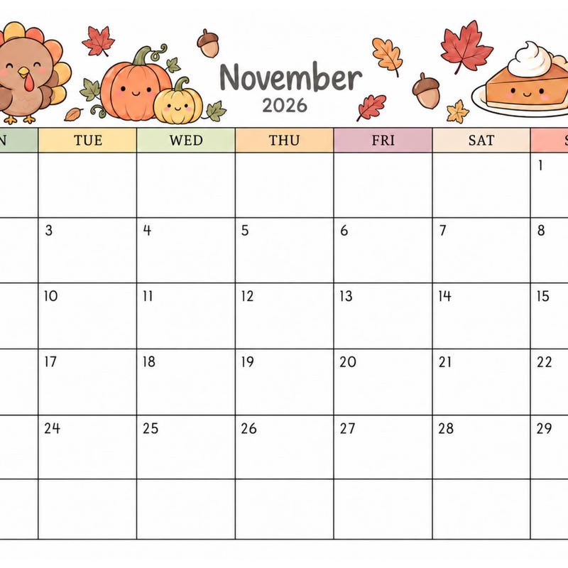 November Lettering Template November Calendar2026 - Etsy Canada