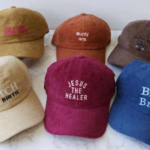 Gorra de pana con bordado personalizado, gorra de pana personalizada, gorra de béisbol con logotipo bordado, gorra de invierno, gorra de hermandad, gorra de béisbol unisex