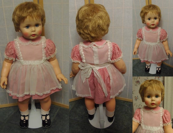 Ideal Penny Doll Rare Pixie Short Hair Original Dress Pinafore Etsy