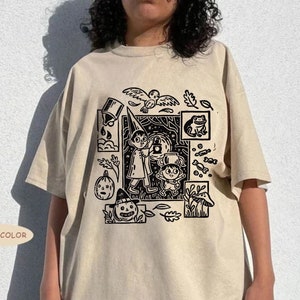Vintage Pottsfield Erntefest-T-Shirt, gruseliges Saison-T-Stück, Retro-Kürbis-Sweatshirt, über dem Gartenmauer-Sweatshirt, Pottsfield Hoodie