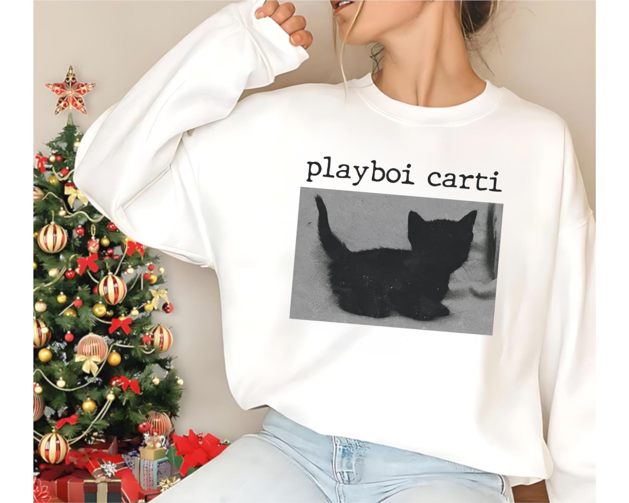 Playboi Carti Black dovessi Cat Hoodie