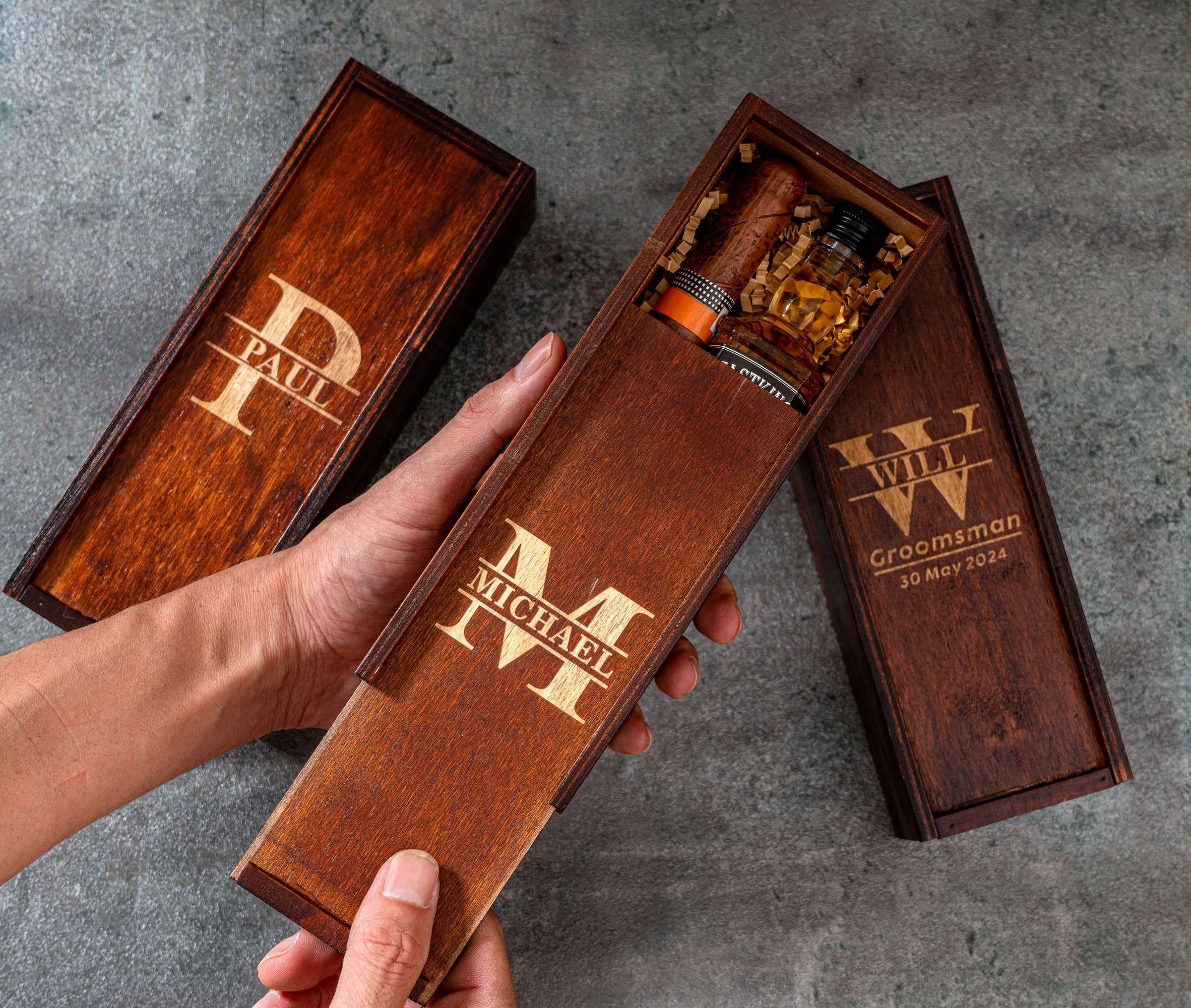 Engraved Groomsmen Keepsake Box