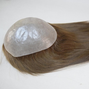 7x9インチ PU 薄皮ベース ヘアトッパー 脱毛症用 人間のバージンヘアシステム かつら 女性用 髪のボリュームアップ