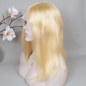 Blonde European Human Virgin Hair Jewish Wig Sheitel Swiss Lace Top Kosher Wig For Women