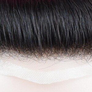Peluca Auspiciouswig con sistema de encaje francés, peluquín de cabello humano para hombre, regalo para hombres imagen 8