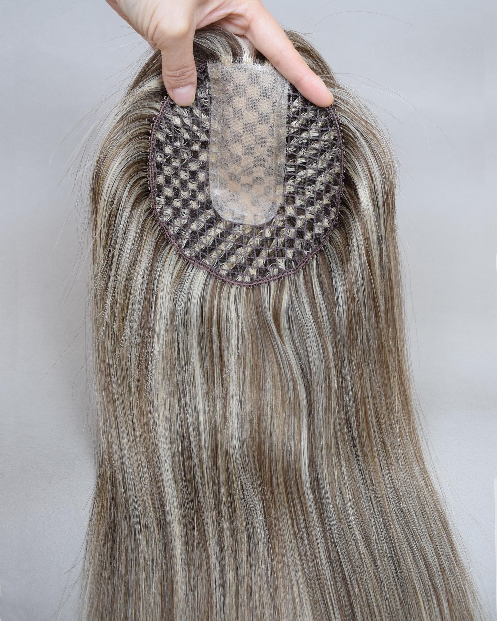Breathable Mesh Integration Hair System Silk Top Fishnet Integrated Hairsystem European Virgin Hair Topper Gifts For Women Thinning Hair