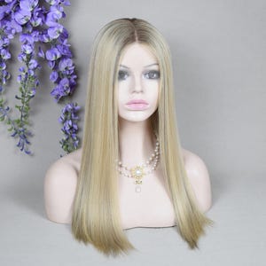 Swiss Lace Top Balayaged Blonde European Human Virgin Hair Kosher Wigs Sheitel Jewish Wig For Women