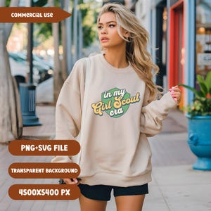In meiner girl Scout Ära png+svg | Trendiges PNG | Pfadfinderin png | Shirt Design für Sublimation | Digitaler Download