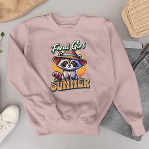 Garota Feral Verão Png + Svg | Desenhos de sublimação | Guaxinim engraçado Svg | desenhos de verão