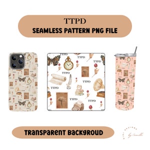 TTPD the tortured poet department seamless pattern png. the eras tour. Digital Sublimation design. TTPD Seamless Tumbler Png Design