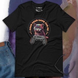 Paws Your Game Cat T-Shirt: Gamer Graphic Tee