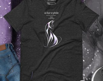 Ailurophile Definition T-Shirt Minimalist Cat Lover Gift