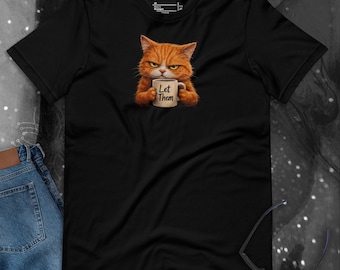 Let Them Grumpy Orange Cat Coffee T-Shirt