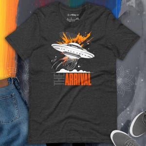One of a Kind The Arrival UFO Geek T-Shirt | Sci-Fi Alien Abduction & Space Graphic Tee | Unique Gift for UFO  Chaser and Sci-Fi Fans Shirt