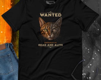 Schrodinger Bengal Cat Shirt Quantum Physics Science Tee