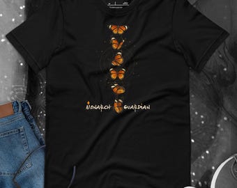 Monarch Guardian Butterfly Shirt Celestial Conservation Tee