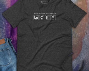 Camiseta con la tabla periódica de la suerte / Camiseta con elementos químicos / Camiseta informal de ciencia