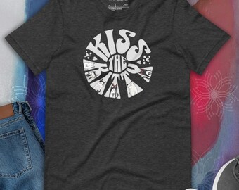 T-shirt Kiss the Kitty : t-shirt unisexe Groovy Cat Lover